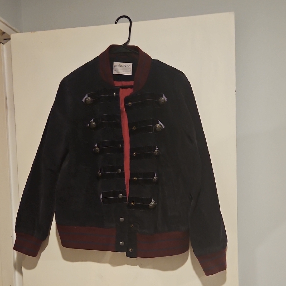 Women's FREE PEOPLE Cordory And Velvet Detail Jacket